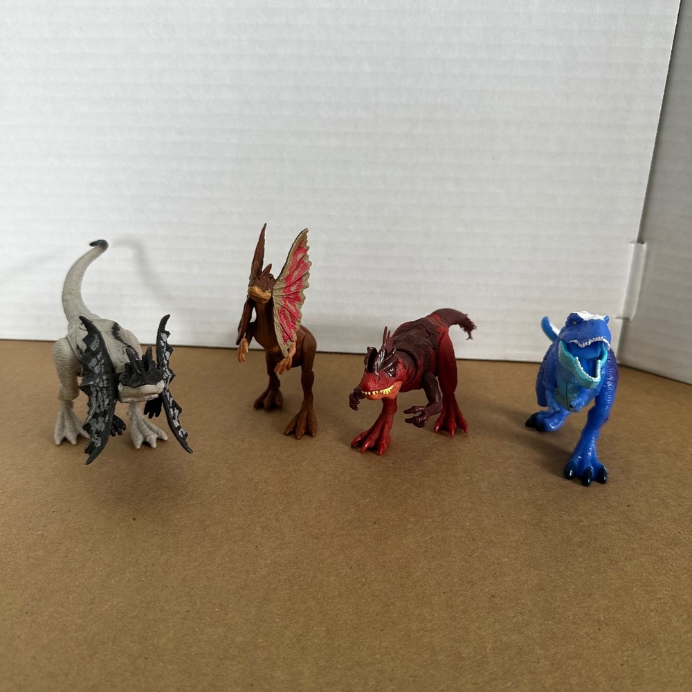 Jurassic Zuru Dinosaur Action Figure Lot Kids OS Multicolor 4 Raptor T-Rex